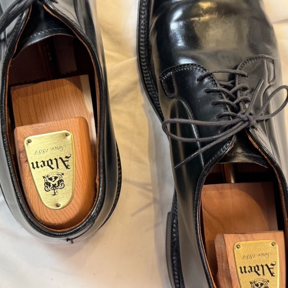 Alden Black Shell Cordovan Plain Toe Blucher - Size 13 - Picture 7 of 16